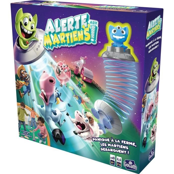 Giochi da tavolo - GOLIATH - Allerta i marziani - Elimina gli animali e guadagna punti! 6 anni
