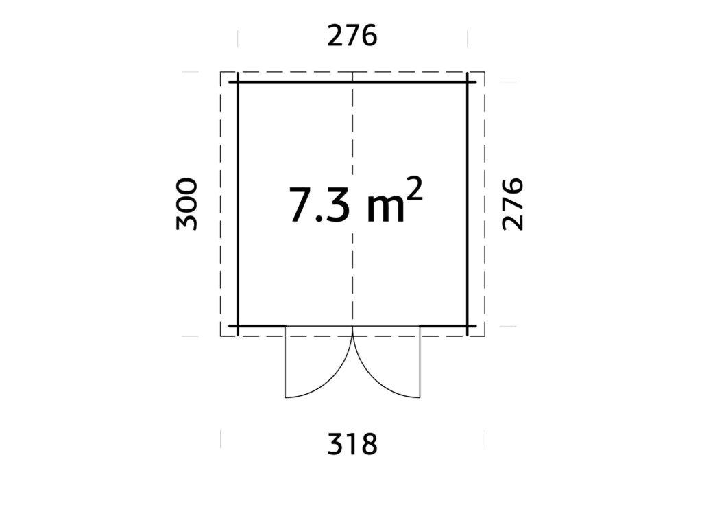 Casetta in legno impregnato Rita 296x296 cm