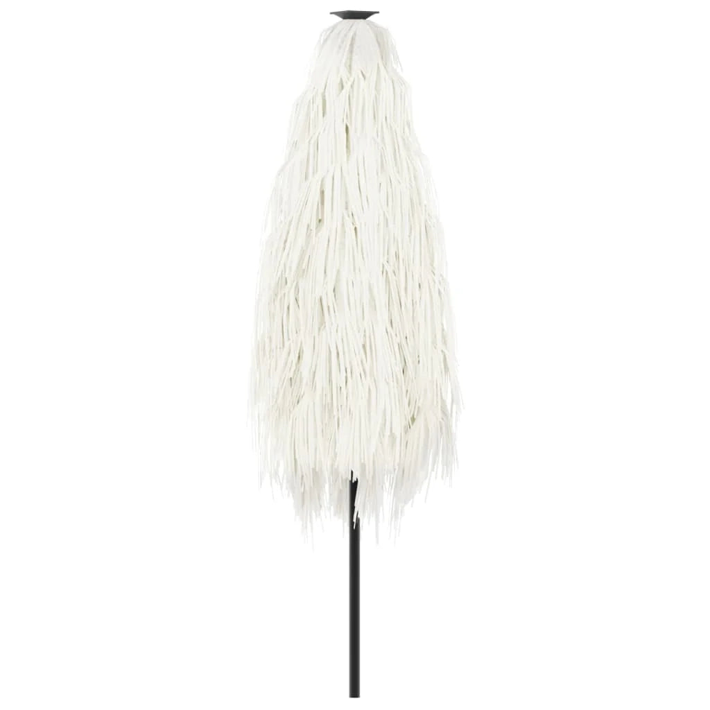 Ombrellone da giardino quadrato con palo robusto 268 x 268 x 226 cm protezione UV finitura moderna in poliestere bianco 02_0056399