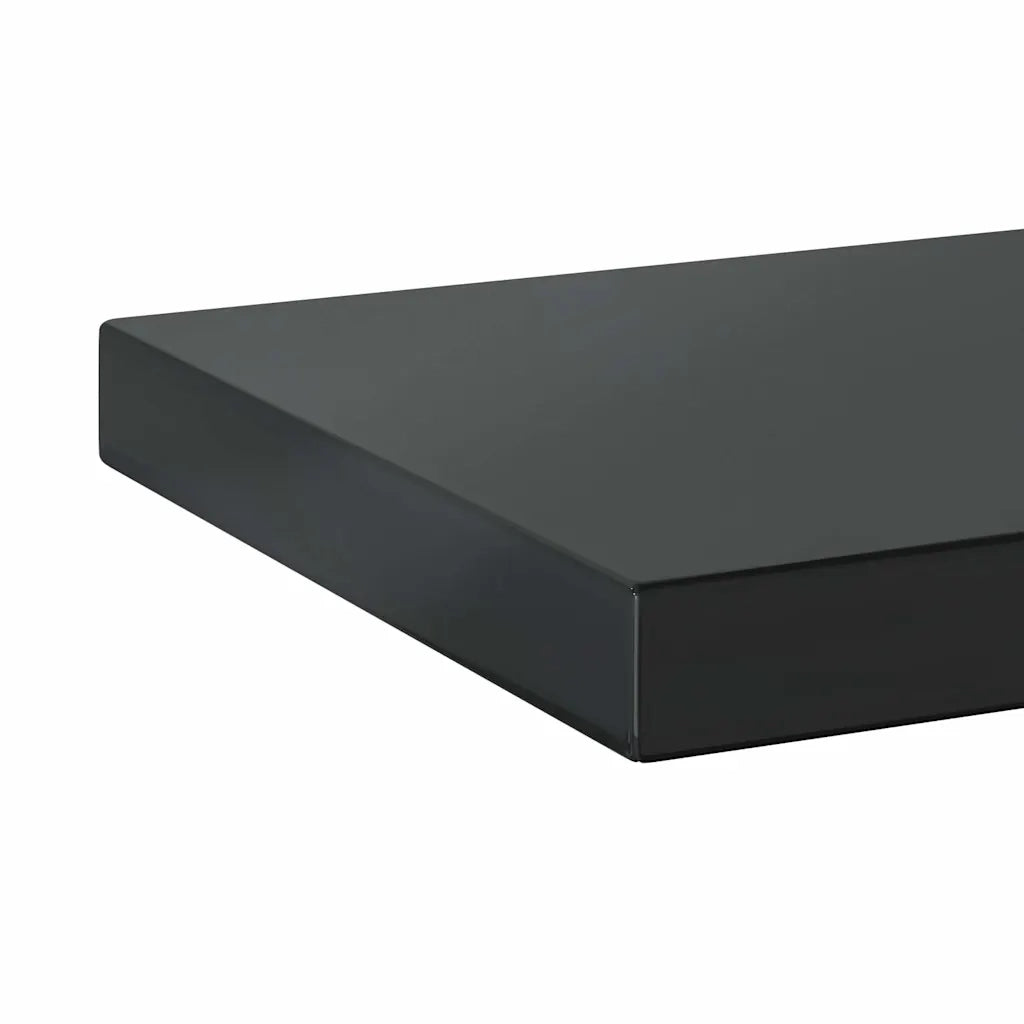 Mensole a Muro 2 pz 100x23,5 cm Nero in Acciaio Inossidabile 30289