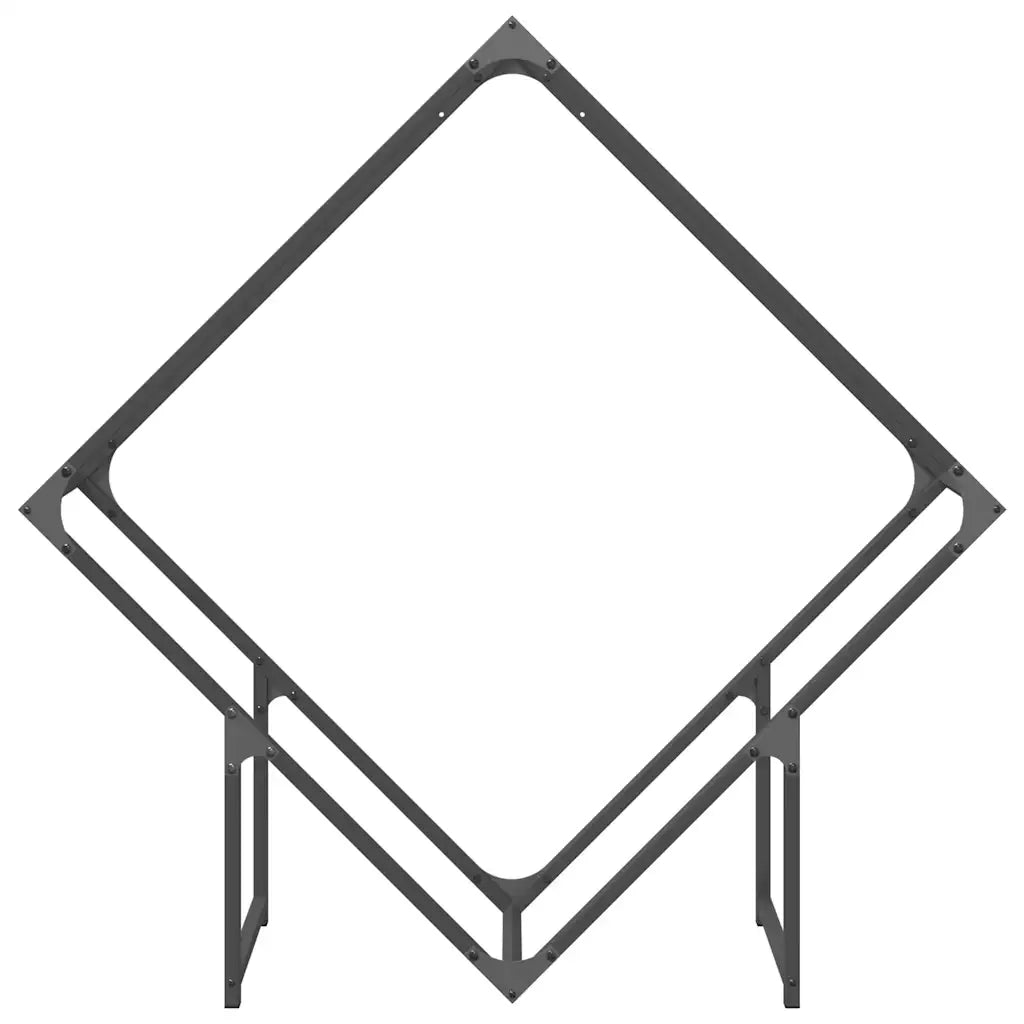 Rastrelliera per Legna da Ardere Nera 100x25x100 cm CFW5246959