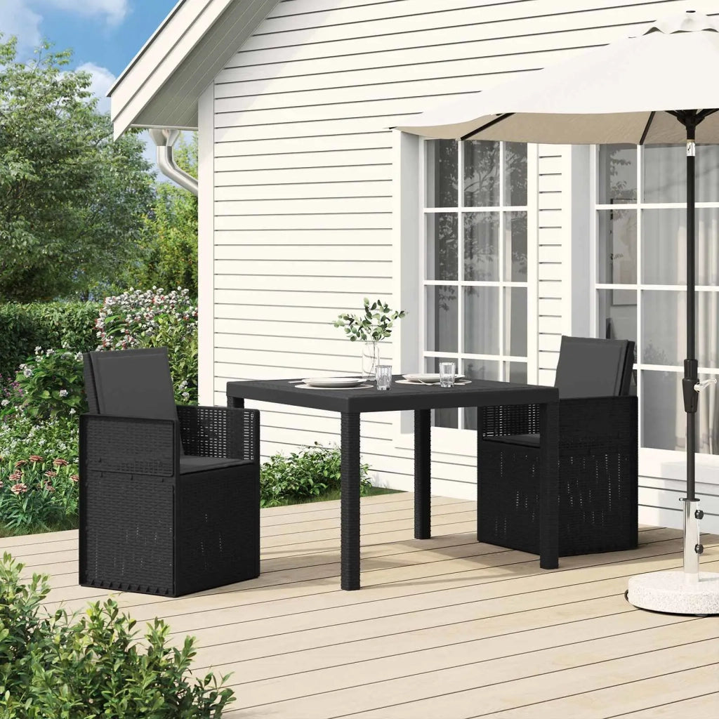 Sedie da pranzo da giardino 2 pcs Antracite PP