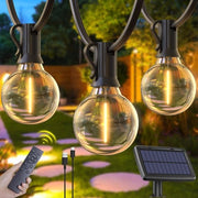 Cavo di illuminazione per esterni alimentato da energia solare/USB 125 m regolabile con comando a distanza e timer 15 + 1 lampadine IP44 impermeabile catena di luci per giardino.