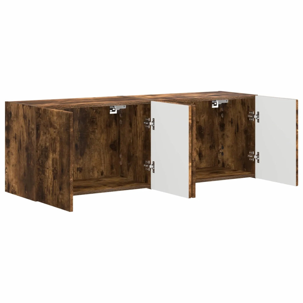 Mobile TV da parete 2 pcs Rovere fumé 59,5 x 31 x 40 cm 892340