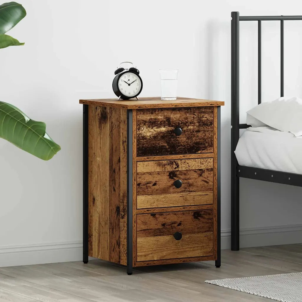 Comodino | Armadio da Notte | Mobiletto da notte con cassetto Marrone 40 x 36 x 60 cm