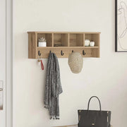 vidaXL Appendiabiti a muro rovere artigianale 75 x 16 x 26 cm