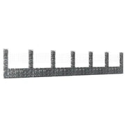Gabbione a U con 7 Pali in Ferro 740x20x150 cm cod mxl 17471