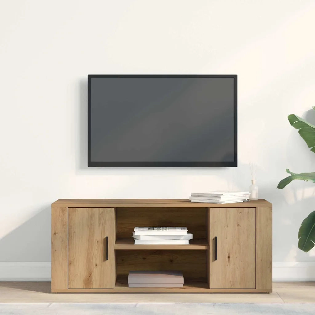 Mobile TV rovere artigianale 100 x 35 x 40 cm Legno multistrato 862124
