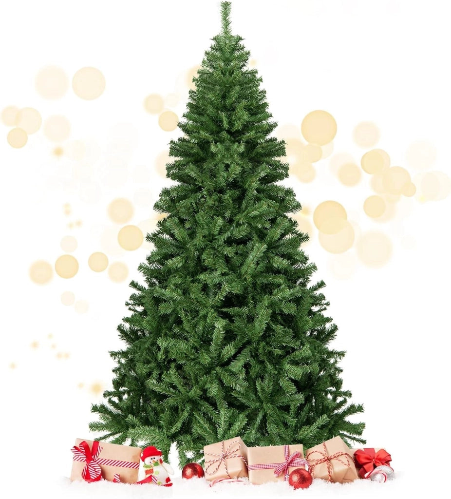 Albero di Natale 180/225 cm, Albero di Natale Realistico con 1000/1346 Rami Densi e Base in Metallo con Cuscinetto Antiscivolo, Albero di Natale Artificiale per Casa e Negozio (180 CM)