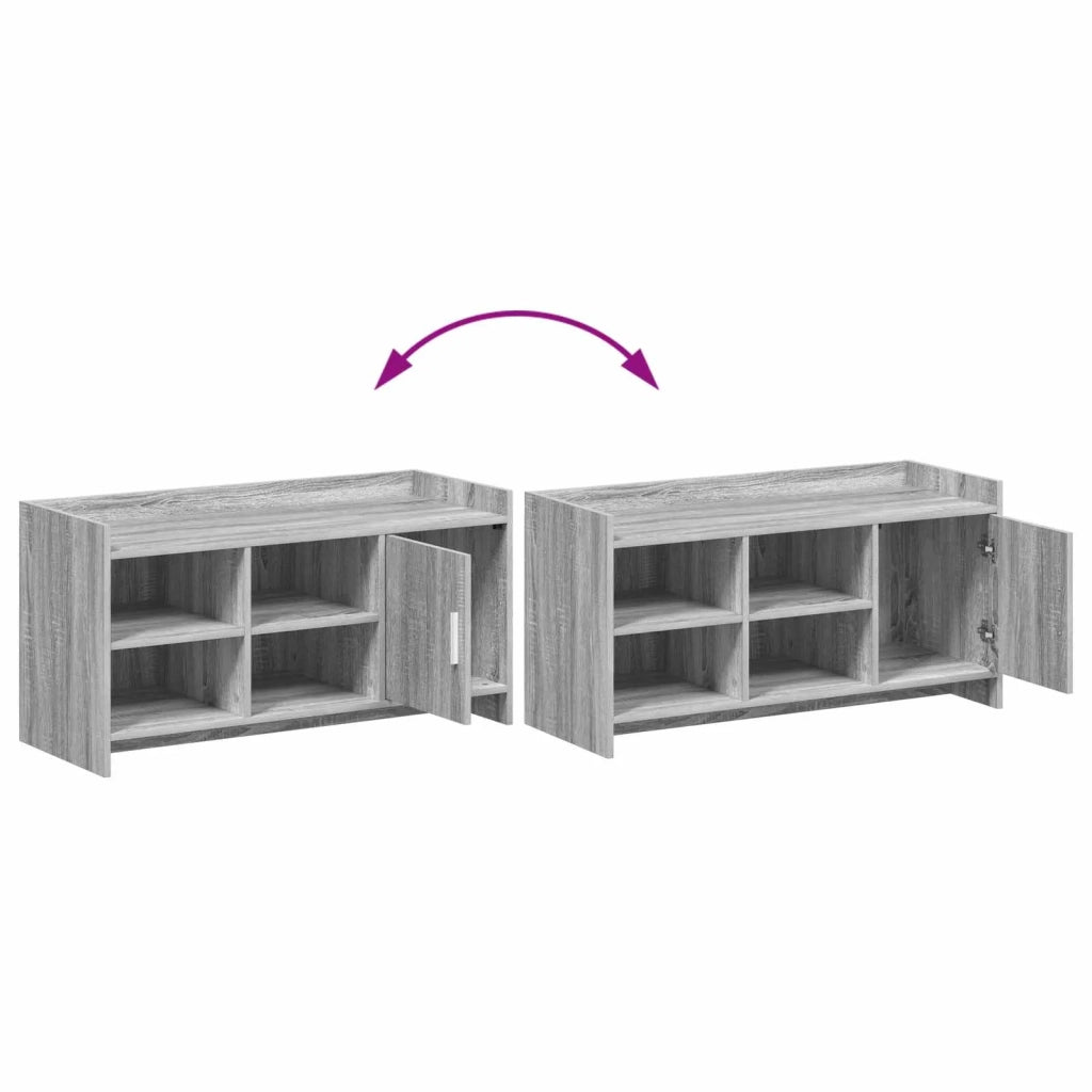 Mobile per scarpe con porta Sonoma grigio 100 x 39,5 x 51 cm 8011360