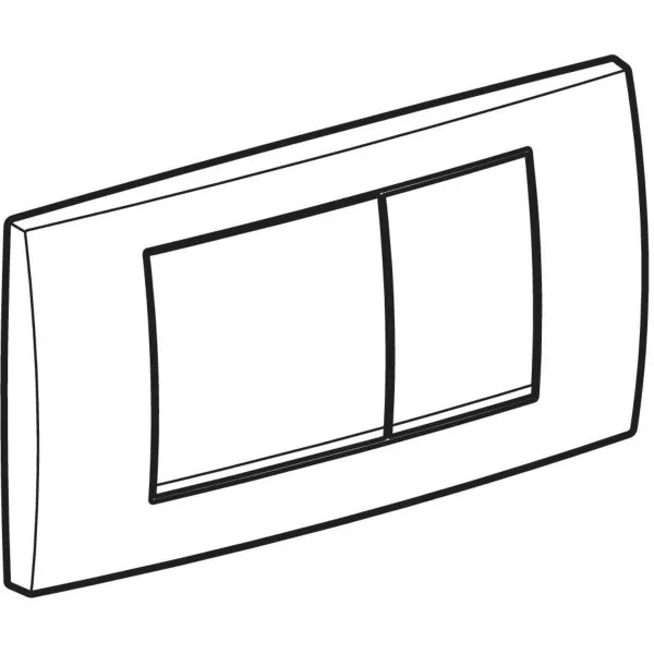 PLACCA DI COMANDO TWIN LINE30 DOPPIO TASTO CROMO SATINATA GEBERIT