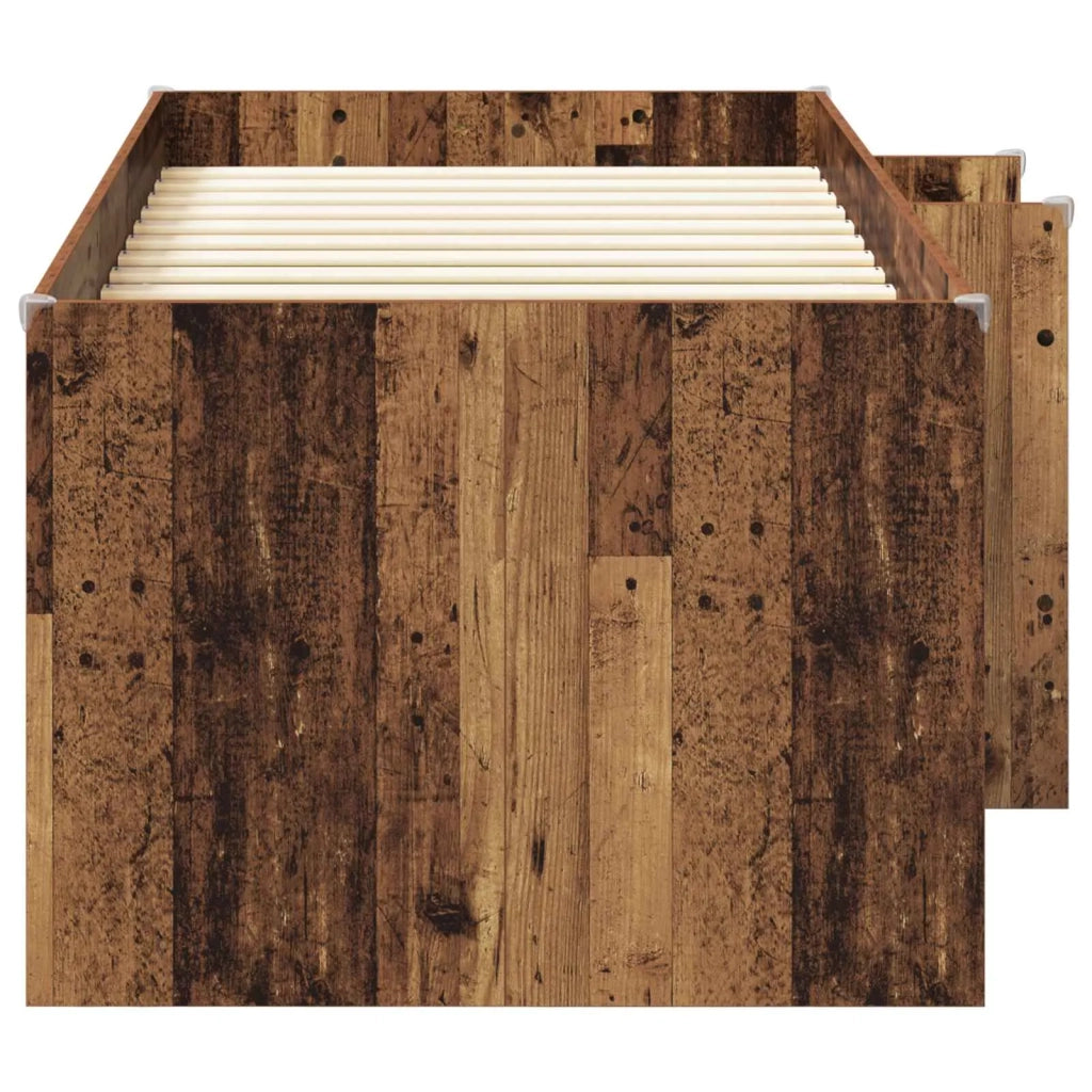 Letto Alto per Bambini 2 pcs Legno antico 90 x 190 cm