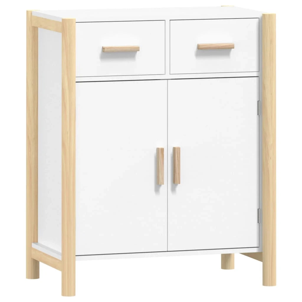 Buffet credenza cassettiera mobiletto mobile contenitore organizer per cucina soggiorno salotto 62 x 38 x 75 cm legno ingegnerizzato bianco 02_0030379