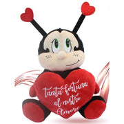 Trade Shop - Coccinella In Peluche Con Cuore 30 Cm Porta Fortuna Regalo San Valentino 95370 -