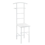 Servomuto con appendiabiti gruccia e porta pantaloni metallo e MDF 107 cm bianco 03_0006283