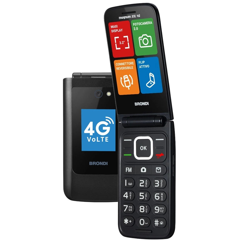 BRONDI MAGNUM XXL 4G (GUNMETAL GREY) - TELEFONO CELLULARE - TORCIA - FOTOCAMERA
