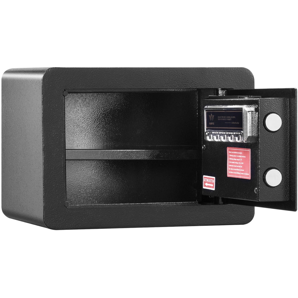 Cassaforte Digitale 14L Modello SS-01 con Chiavi e Codice Cassetta di Sicurezza in Acciaio Nero per Casa e Ufficio