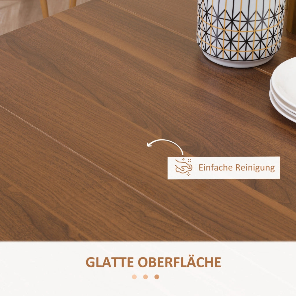 Tavolo da pranzo pieghevole estensibile marrone 180x85x75 cm