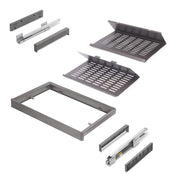 Specchio estraibile per interno dell'armadio Quartz, con rotazione 180gr 1.000x300mm, Alluminio, vetro e acciaio, Tita..