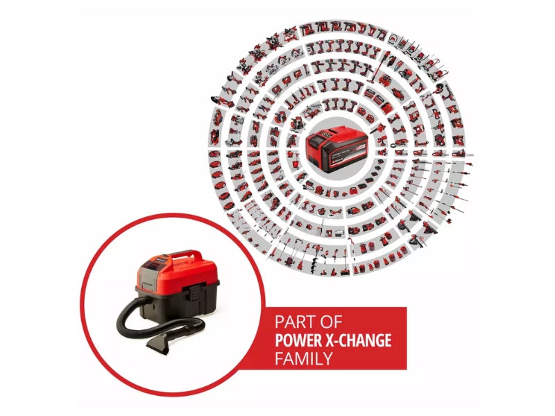 Aspirapolvere solidi e liquidi Einhell TE-VC 18/10 Li-Solo 10L 18V senza filo