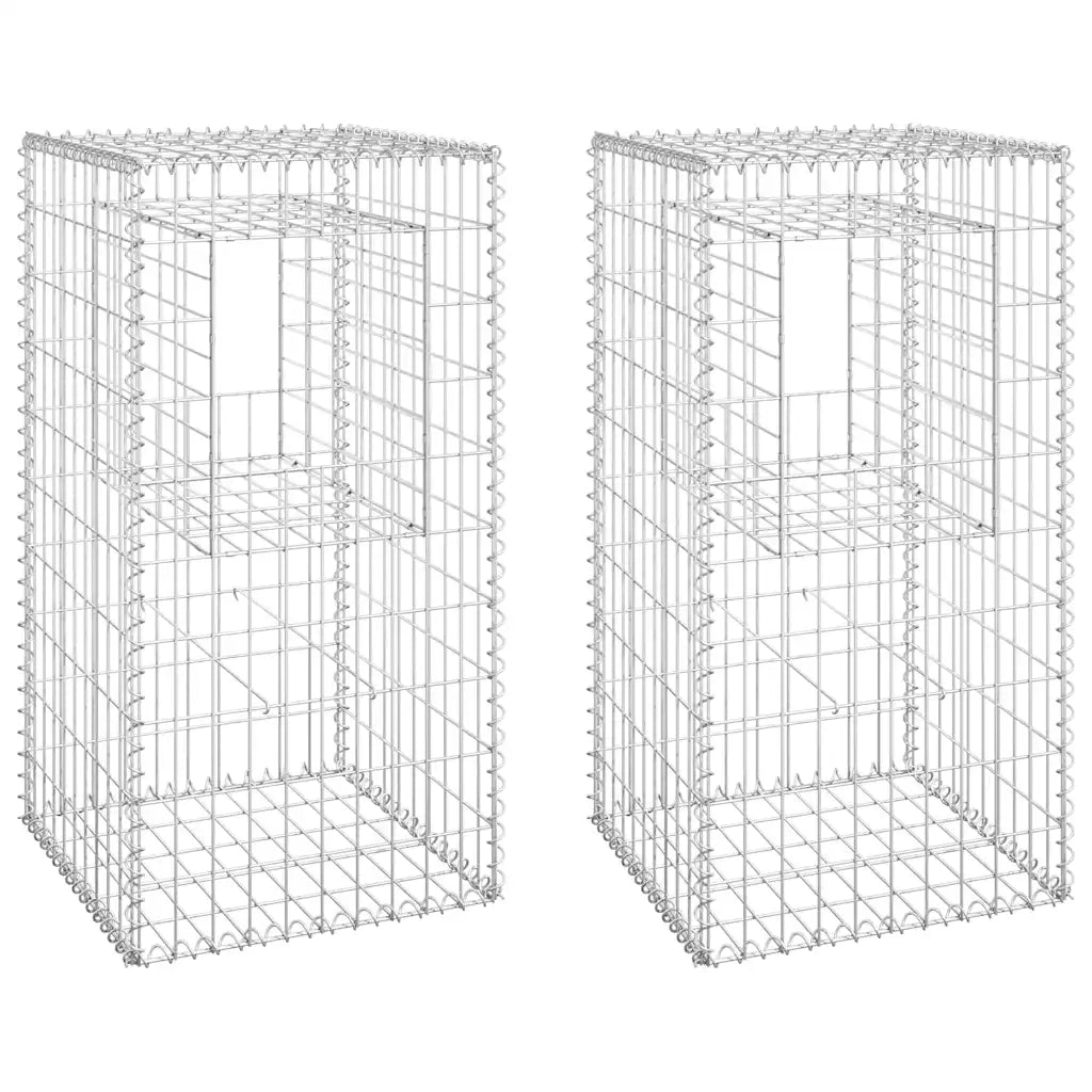 Cesti a Gabbione a Torre 2 pz 50x50x100 cm in Ferro 151269