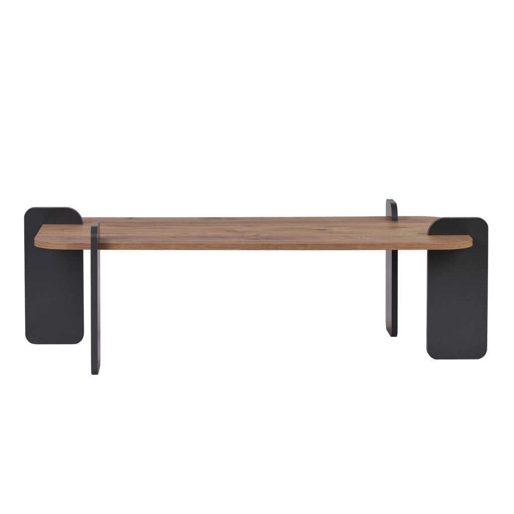 Tavolino in legno "Renard" - 120 x 60 x 35 cm - Marrone chiaro