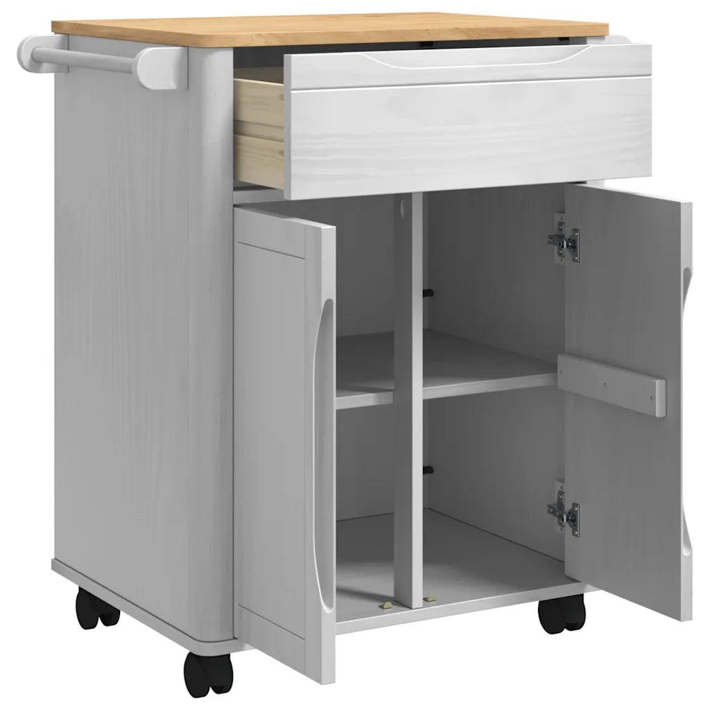 Carrello da Cucina FLORO Bianco 72,5 x 45 x 80 cm CFW8298183