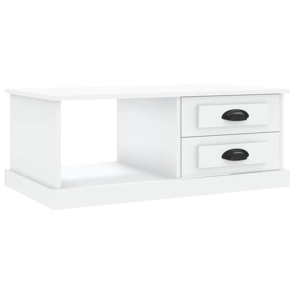 Tavolino da Salotto Bianco 90x50x35 cm in Legno Multistrato 816240