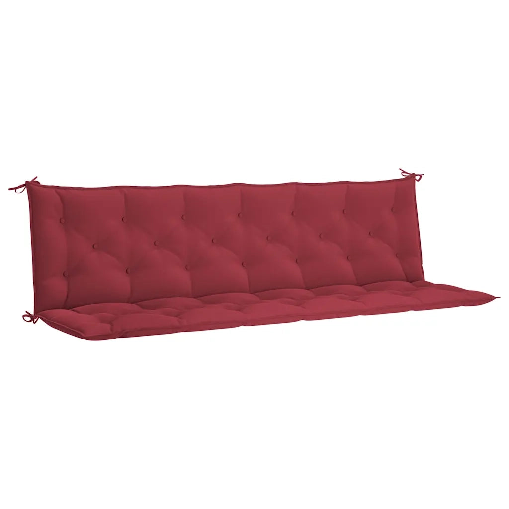 Cuscini per Panca 2 pz Rosso Vino 200x50x7 cm in Tessuto Oxford 315049