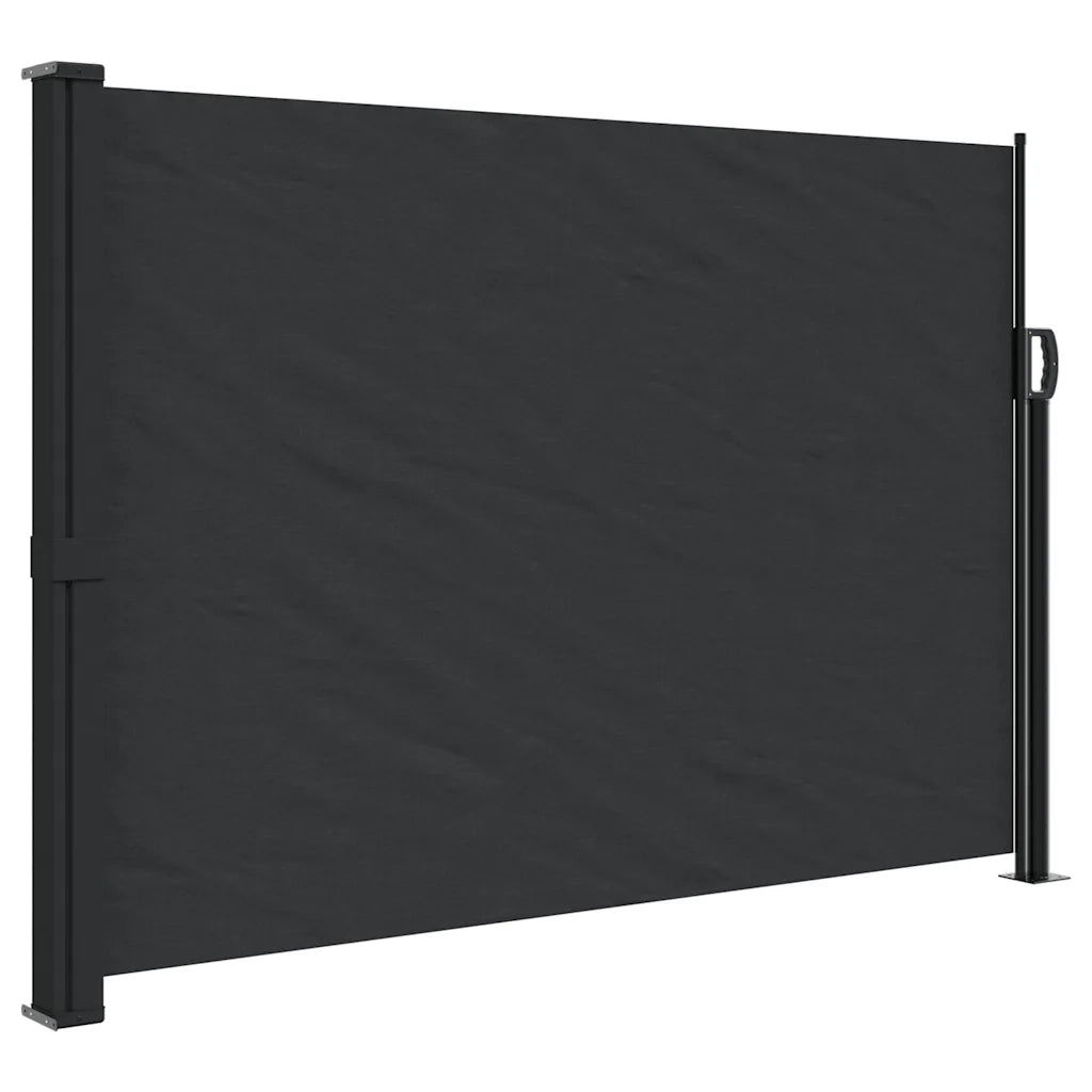 Tenda da Sole Laterale Retrattile-Tenda parasole per balcone per giardino Nera 140x300 cm