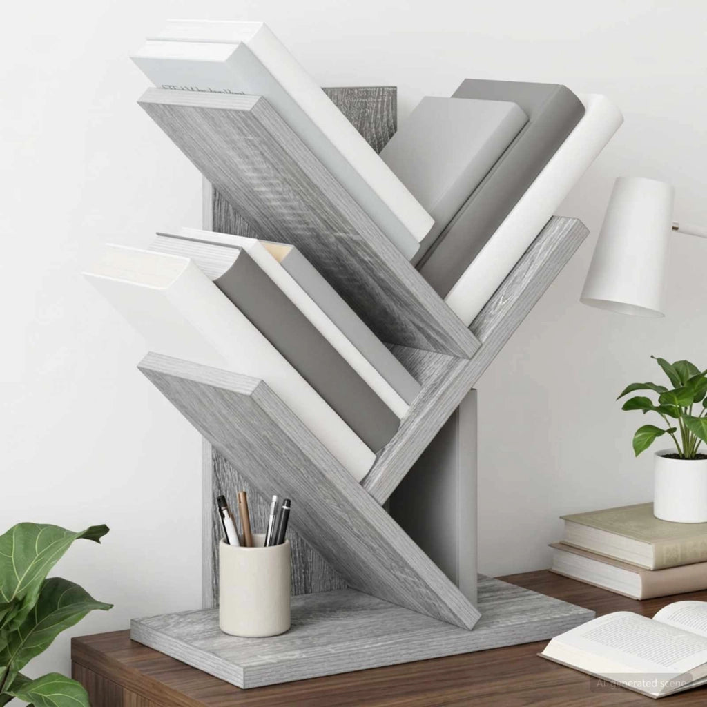 Scaffale per Libri a Forma di Albero 3 Strati 30 x 18 x 40 cm 8012353