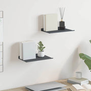 Mensola sospesa 2 pcs Antracite 30 x 18 x 2,5 cm Acciaio