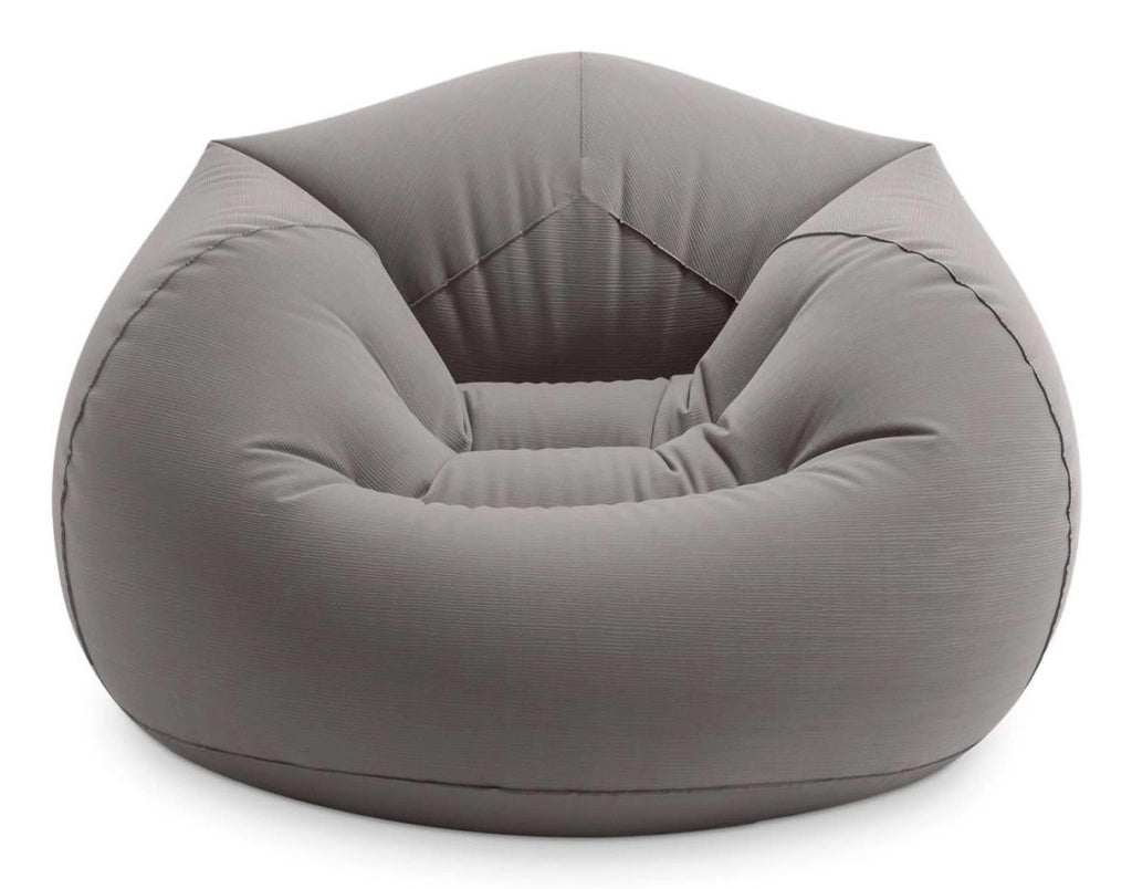 Intex Poltrona Sacco 107x104cm Gonfiabile Gioco Estivo Estate Gioca 901 Tinta Unita Grigio