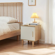 Comodino Ferrersp Mobile Contenitore con Anta 50 x 40 x 40 cm - Effetto Rovere / Avena Oatmeal [en.casa]