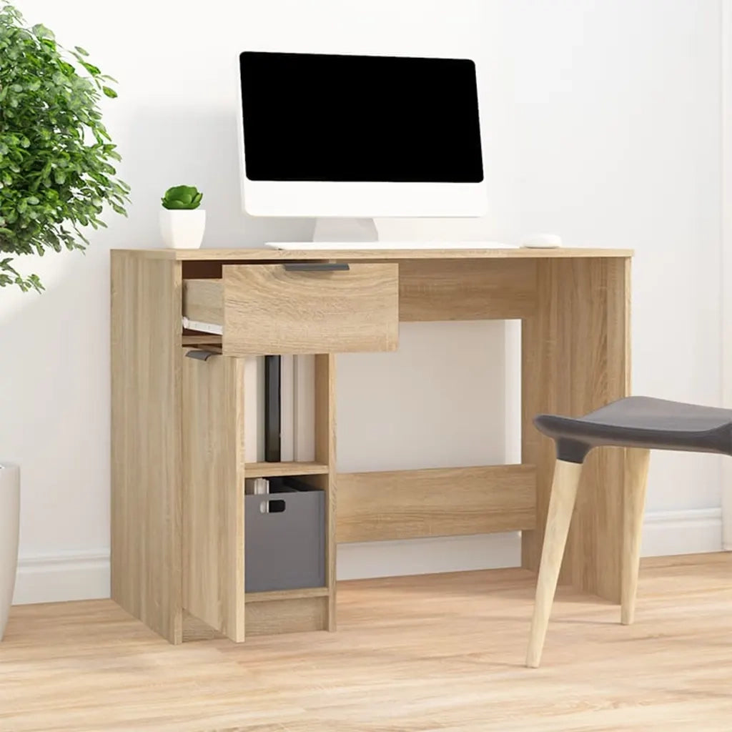 Scrivania | Tavolo da Ufficio Rovere Sonoma 100x50x75 cm in Legno Multistrato