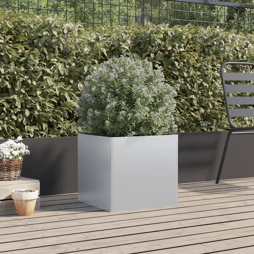 Fioriera Argento 49x47x46 cm in Acciaio Zincato 841569