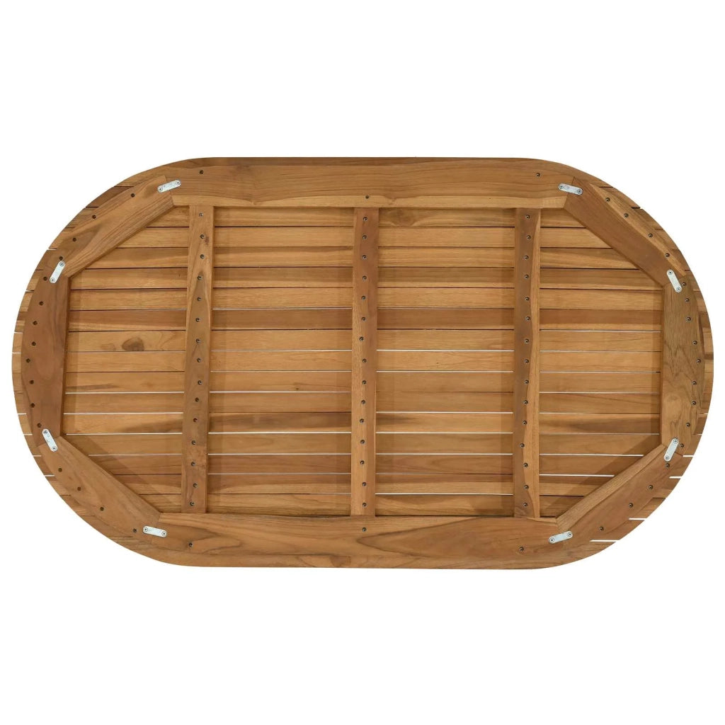Piano del tavolo 120 x 70 x 3,5 cm Ovale Legno di teak solido 42033164