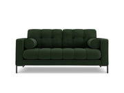Cosmopolitan Design - Divano "Bali" 2 posti in tessuto strutturato verde scuro 