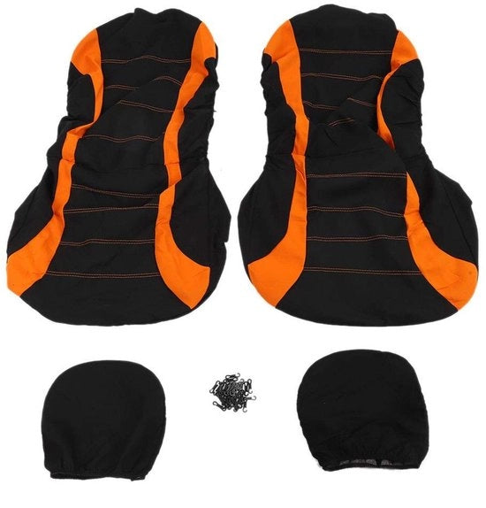 Set di Protezioni per Sedili 4 pezzi - Universale - Polyester - Protezioni per Supporto Cervicale - Duraturo - Facili da Installare - Autosterzo per Auto