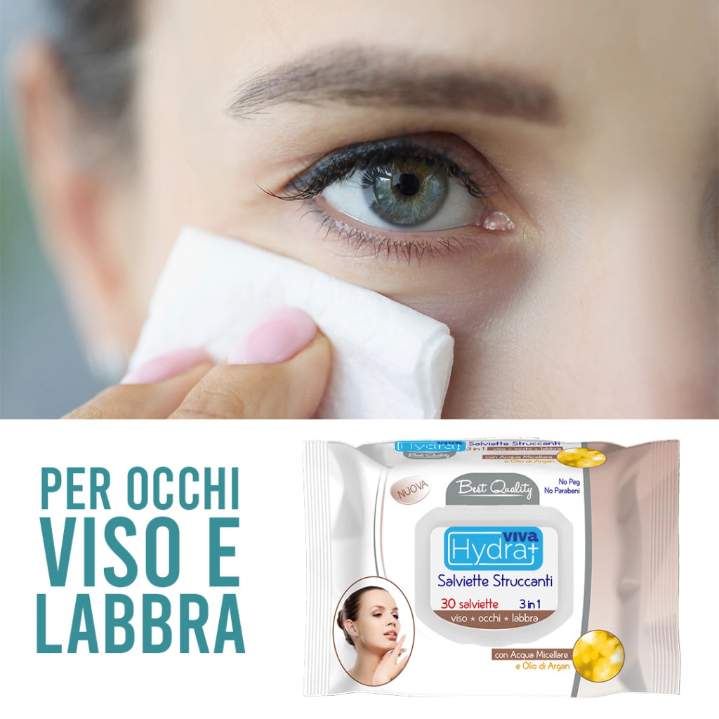 MAURY'S SALVIETTE DETERGENTI UMIDIFICATE STRUCCANTI 3IN1 30PZ OLIO DI ARGAN