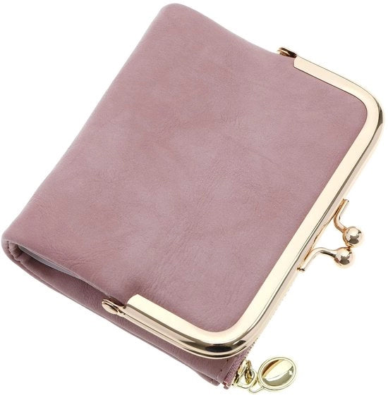 Portafoglio Bifacciale Vintage - 12x10cm - Adatto alle Donne - PU