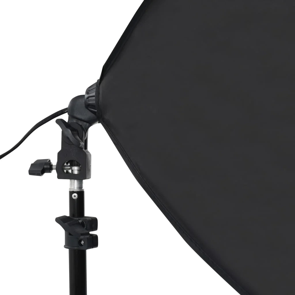 Kit professionale per studio fotografico con softbox e fondale bianco 02_0001430