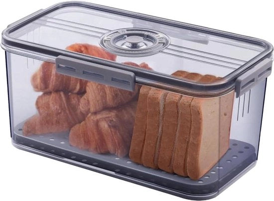 Contenitore per pane con coperchio - Mantiene il contenuto fresco - Imbottigliatore di pane - Accessori per cucina 30 x 17 x 11 cm
