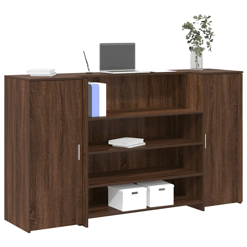 Banco Reception Rovere Marrone 180x50x103,5cm Legno Multistrato 3324175