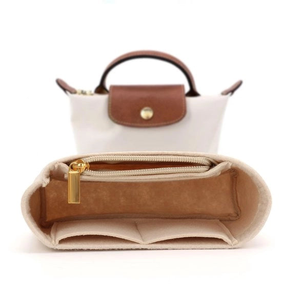 Organizzatore per borsa Longchamp Le Pliage Mini, organizzatore per borse in velluto, con borse multifunzionali, grande capacità