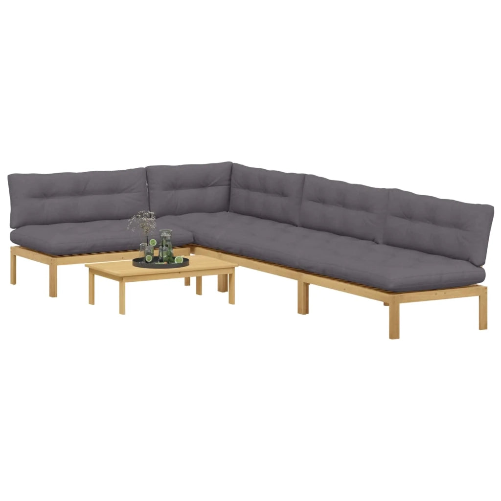 5 Pezzo Unità di divano pallet da giardino 3418291