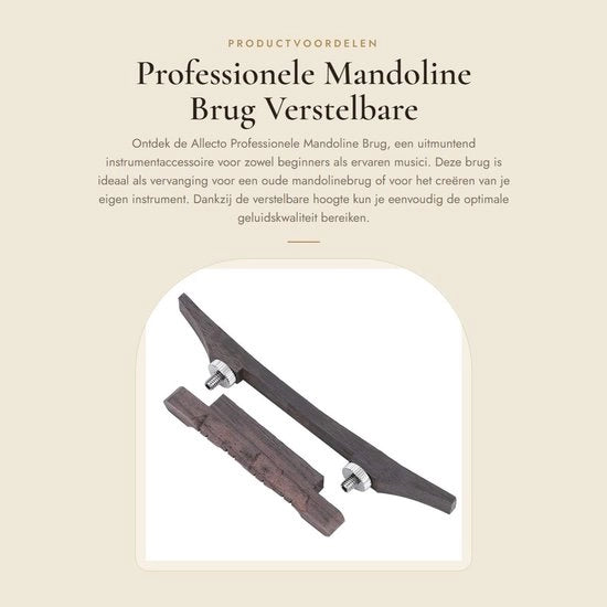 Brug per Mandolino Professionale - Sostituibile - Flessibile - Resistente allo Sfregamento - Accessorio Ideale per Mandolino - Qualità Audio Migliorata - Mandolino
