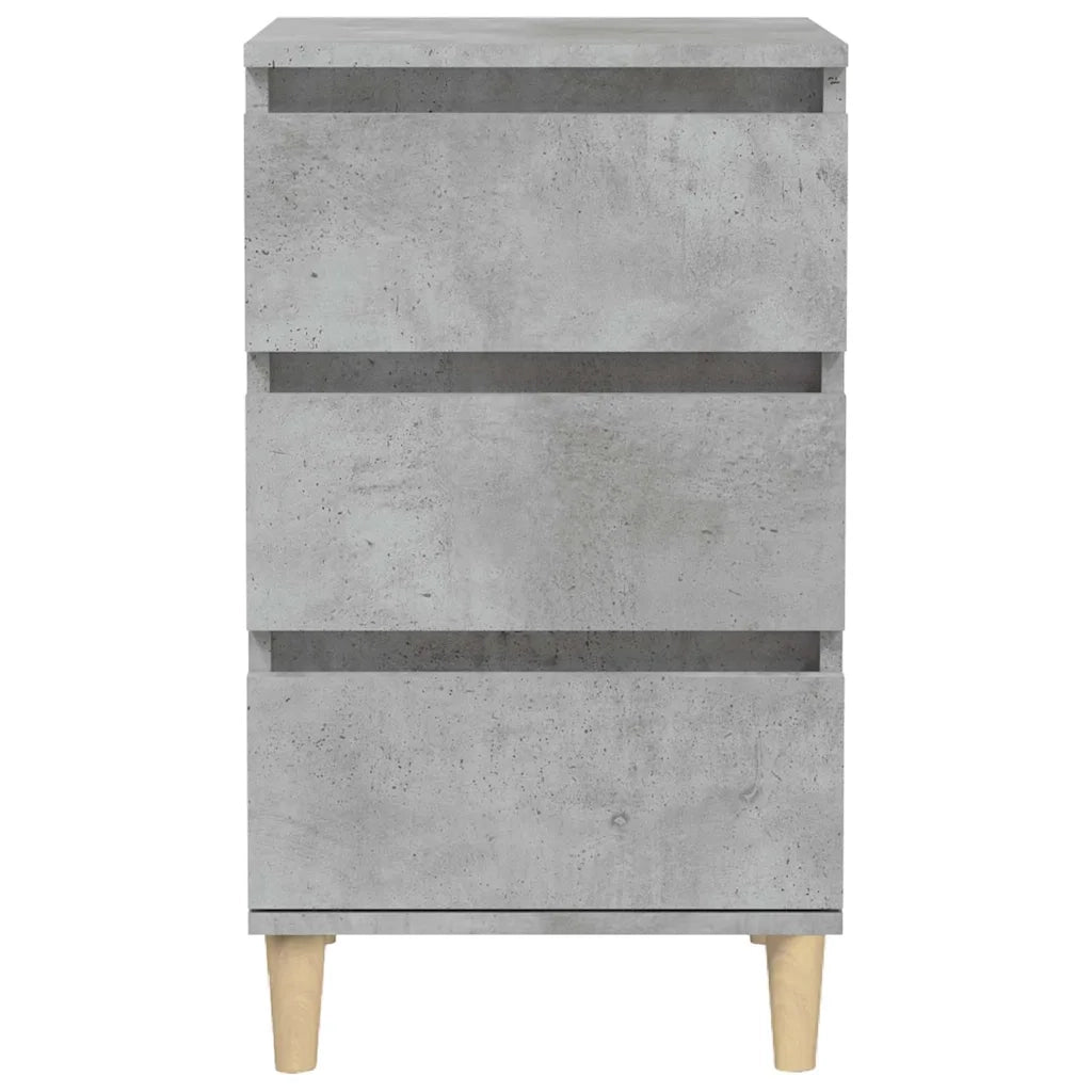 Comodino-Tavolino da notte Grigio Cemento 40x35x70 cm in Legno Multistrato 646080