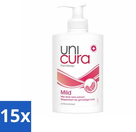 15 x Zeppa per Mani Liquida Mild 250 ml - Zeppa per Mani - Antibatterico - Mild - Igiene - Pulizia delle Mani