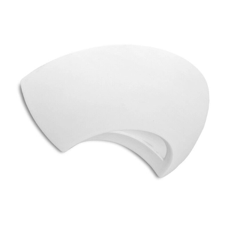 Applique in gesso design moderno con forma ellisse attacco per lampadine Led R7S